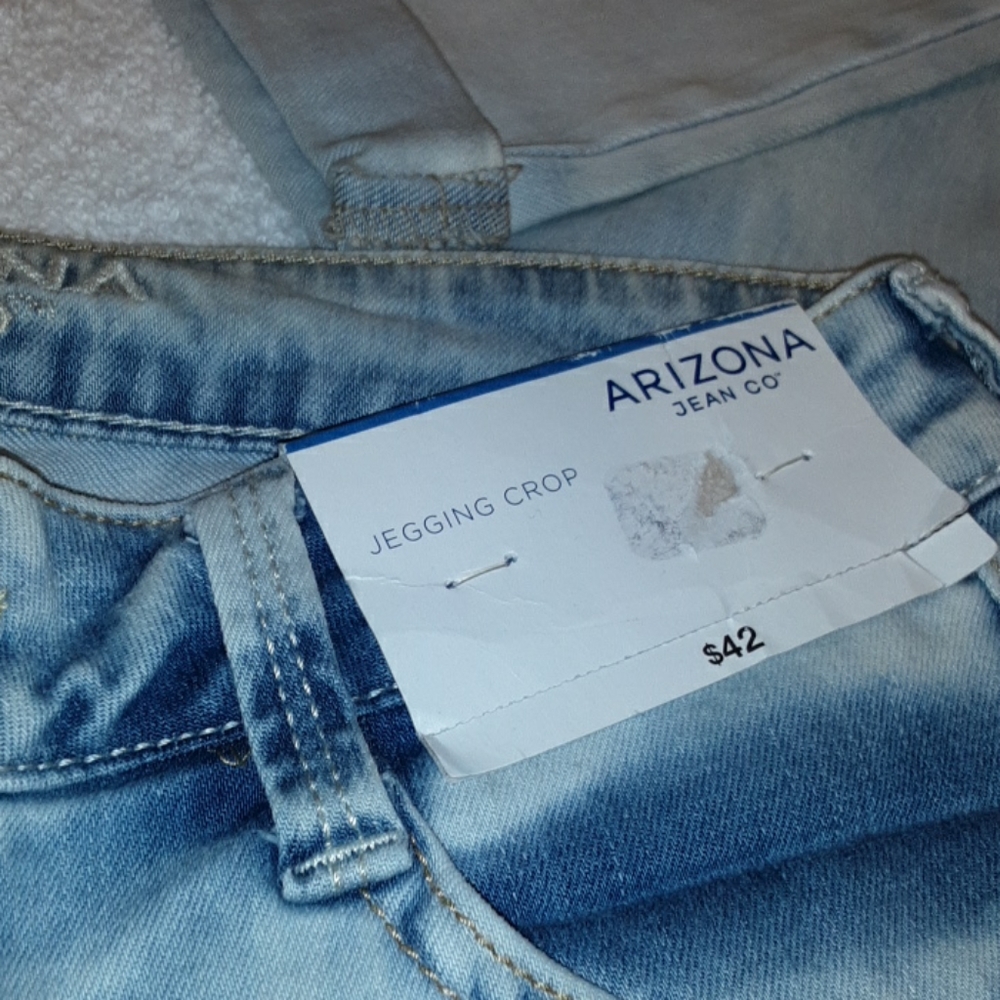 Arizona faded blue jegging crop Jeans size 1 - Picture 5 of 11